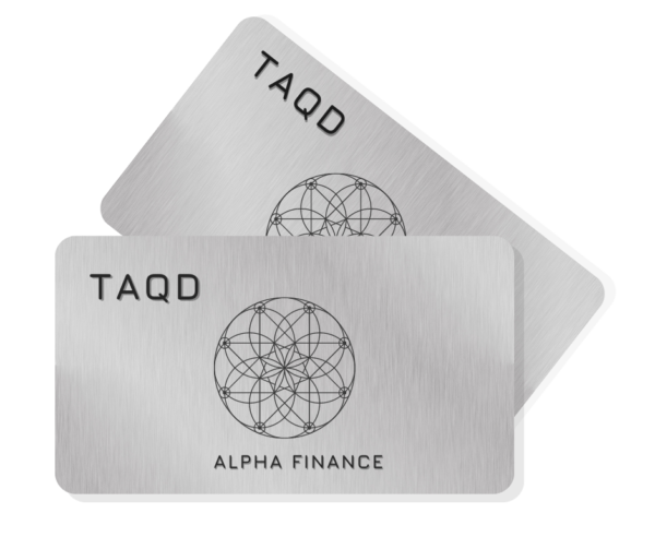 Metal Silver TAQD NFC Business Card