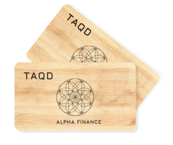 Wood TAQD NFC Business Card